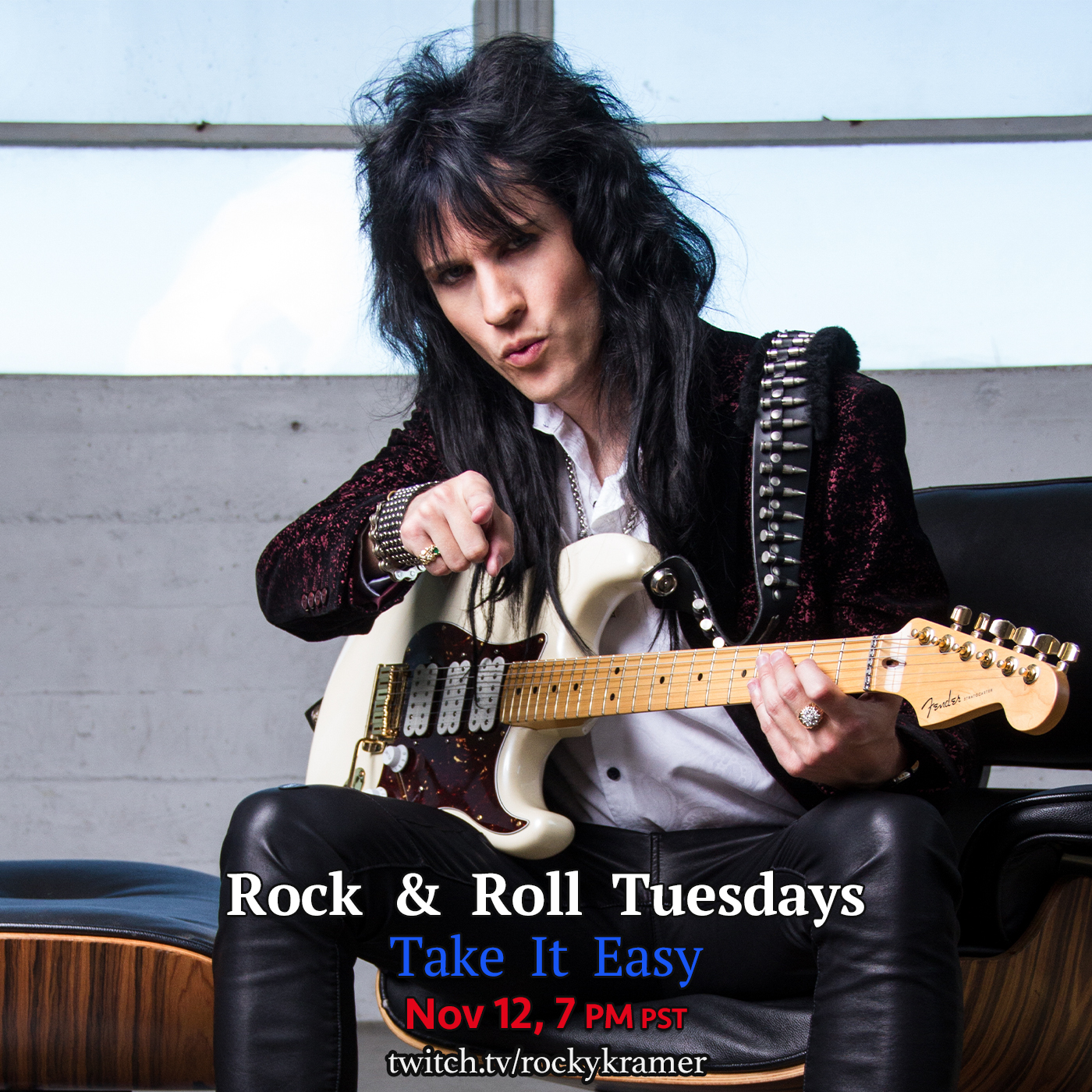 Rocky Kramer’s Rock & Roll Tuesdays Presents “Take It Easy” On Tuesday November 12th, 2024, 7 PM PT on Twitch